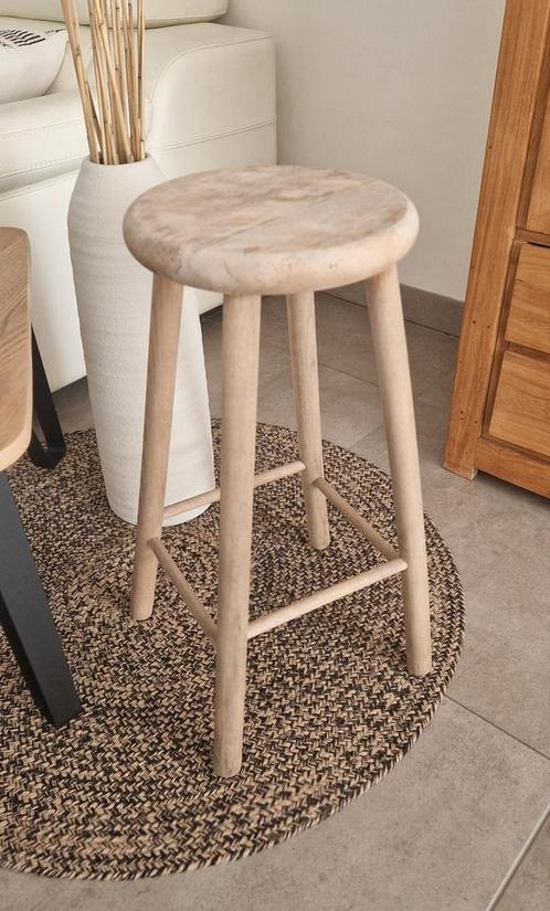 Teak krukjes 60cm, Huis en Inrichting, Krukjes, Gebruikt, Hout, Ophalen