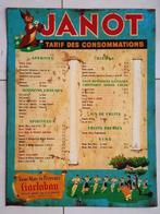 panneau d'affichage en métal rare de la distillerie JANOT Pa, Collections, Utilisé, Enlèvement ou Envoi, Panneau publicitaire