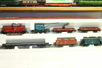 MARKLIN 2853 TRAIN DE CHANTIER COMPLET HO beschikbaar voor biedingen