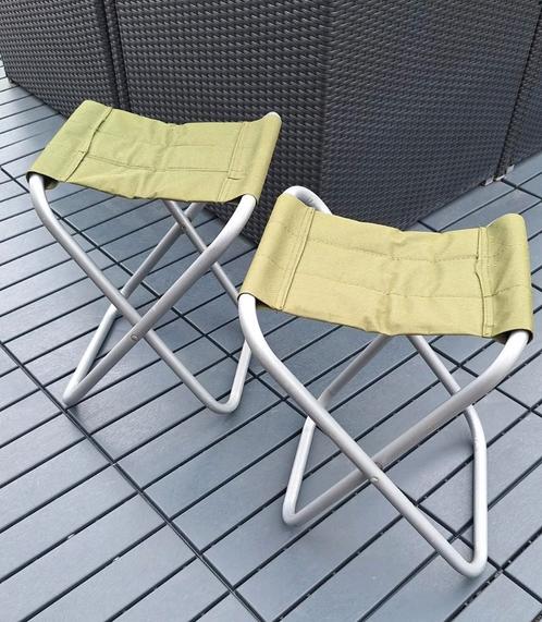 2 lage krukjes voor te vissen of te kamperen, Huis en Inrichting, Krukjes, Zo goed als nieuw, Ophalen