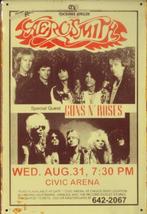Metalen rusty-old wandplaat Aerosmith & Guns N' Roses, Verzamelen, Ophalen of Verzenden, Nieuw