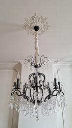 Kristallen luster - vintage, Huis en Inrichting, Lampen | Kroonluchters, Ophalen, Gebruikt, Glas, Vintage - Klassiek - Antiek