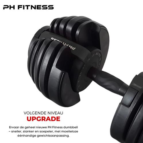 PH Fitness Premium Verstelbare Dumbbell Set 24 kg – 15-in-1, Sport en Fitness, Fitnessmaterialen, Nieuw, Dumbbell, Armen, Benen