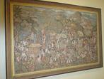 Peinture « Grande fête » Bali sur toile, Antiquités & Art, Enlèvement ou Envoi