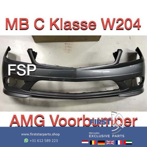W204 AMG Voorbumper Mercedes C Klasse 2007-2014 grijs MB 204, Auto-onderdelen, Carrosserie, Bumper, Mercedes-Benz, Voor, Gebruikt