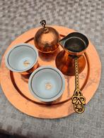 Vintage Turkse Ottomanse koperen koffie set, Antiek en Kunst, Ophalen of Verzenden