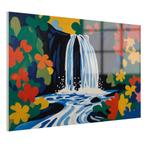 Waterval Henri Matisse stijl Glasschilderij 105x70cm + Ophan, Antiek en Kunst, Verzenden