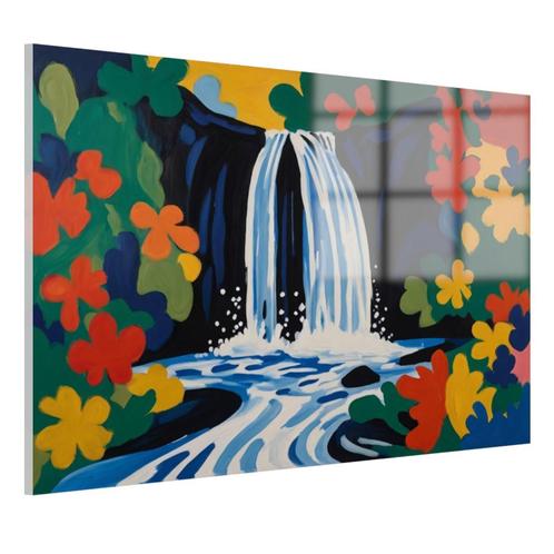 Peinture sur verre style cascade Henri Matisse 105x70cm + Op, Antiquités & Art, Art | Peinture | Abstraite, Envoi