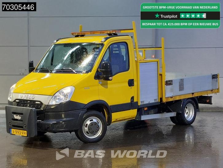 Iveco Daily 50C18 3.0L Kipper met Kist Dubbellucht 3,5t Trek, Auto's, Bestelwagens en Lichte vracht, Bedrijf, Te koop, Radio, Trekhaak
