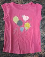 Mt 104-110 Roze T-shirt ballonnen zilverglinstering, Kinderen en Baby's, Kinderkleding | Maat 104, Name it, Meisje, Ophalen of Verzenden