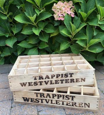 5 lege houten BIERBAKKEN van WESTVLETEREN: 17 €/stuk beschikbaar voor biedingen