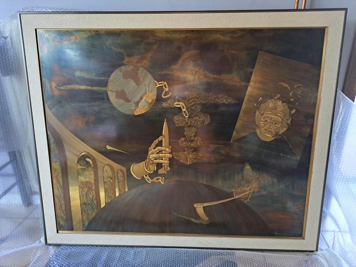 Tableau chalcographie Michel Polus année 1984, Antiquités & Art, Art | Art non-occidental, Enlèvement