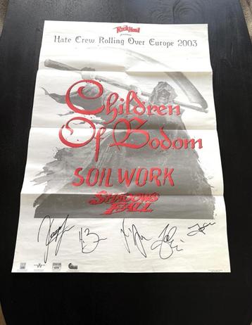 Children Of Bodom 2003 tour poster "gesigneerd" beschikbaar voor biedingen