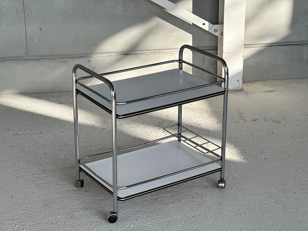 Vintage buisframe bartrolley, 1980’s, Antiek en Kunst, Antiek | Meubels | Tafels, Ophalen