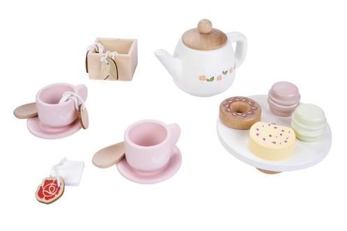 Houten theeservies Dorjee 'teatime', Kinderen en Baby's, Speelgoed | Speelkeukens, Nieuw, Speelkeuken-accessoire, Hout, Ophalen of Verzenden