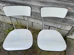 6 vintage stoelen, Huis en Inrichting, Stoelen, Ophalen, Gebruikt, Wit, Vijf, Zes of meer stoelen