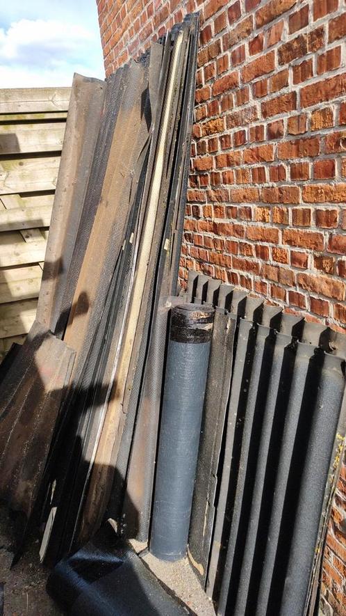 Afgebroken tuinhuis dak 4x5 meter , weg is weg, Doe-het-zelf en Bouw, Dakpannen en Dakbedekking, Gebruikt, Ophalen of Verzenden