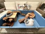 (Dwerg-) Hamsterhok met inrichting en transportbakje, Gebruikt, Minder dan 75 cm, Hamster, Hok