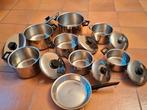 7-delig kooppotten + 1 braadpan, Huis en Inrichting, Keuken | Potten en Pannen, Ophalen, Gebruikt, Inox