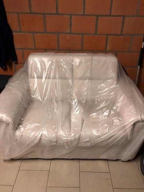 Zetel sofa 2 zit stof wit nieuw, Huis en Inrichting, Zetels | Zetels en Chaises Longues, Zo goed als nieuw, Stof, Ophalen