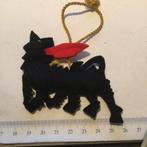 Antiek logo van  E.N.I. hond met 6 poten , in stof+- 1960., Enlèvement ou Envoi