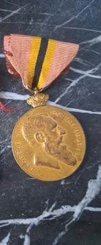 Médaille ancienne Léopold II – Belgique – Fin XIXe siècle, Timbres & Monnaies, Pièces & Médailles, Enlèvement ou Envoi