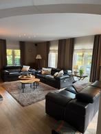 Lederen salonset in perfecte staat, Huis en Inrichting, Ophalen, Gebruikt, 150 tot 200 cm, Rechte bank