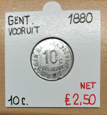 GENT    10 CENTIEM   1880     € 2,50 beschikbaar voor biedingen