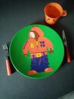 Hema : groot kinderbord (pizza bord 28cm) en bestek en beker, Enlèvement ou Envoi, Comme neuf, Autres types