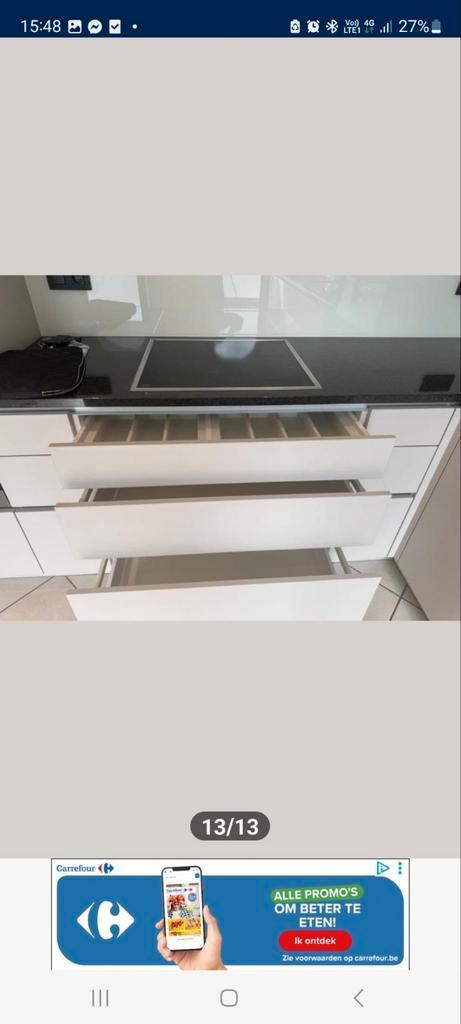 Prachtige keuken in hoekvorm, Huis en Inrichting, Keuken | Complete keukens, Zo goed als nieuw, Grijs, Ophalen of Verzenden