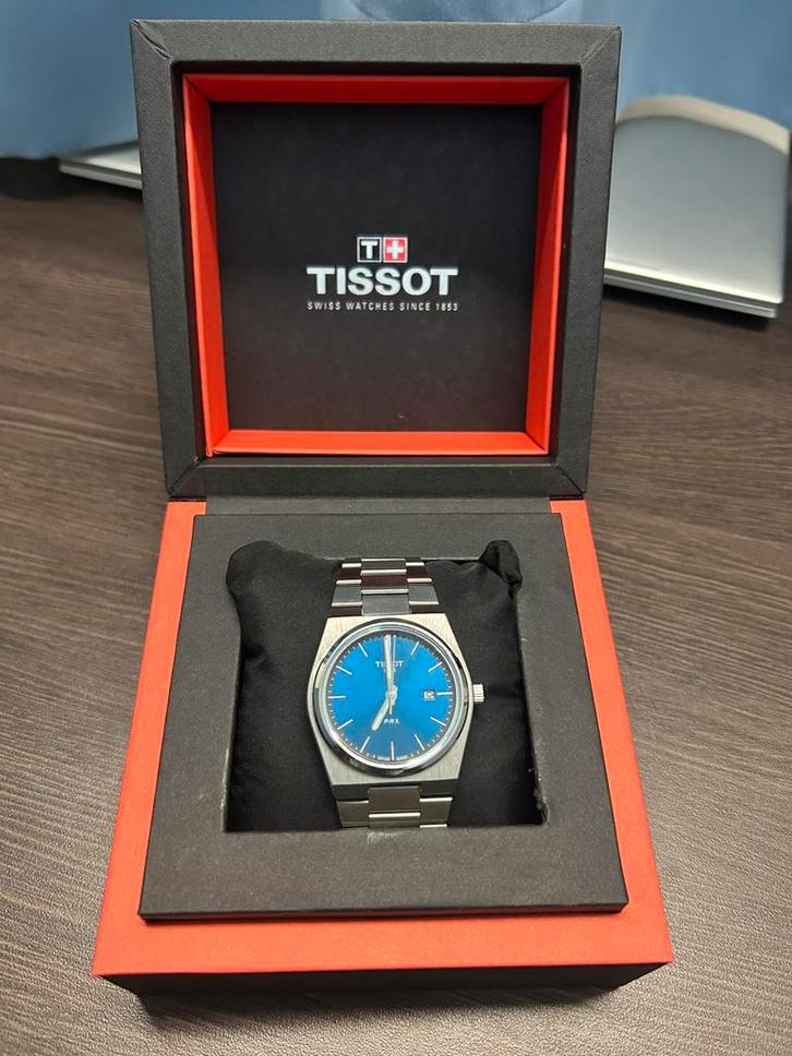 Tissot PRX 40 in perfecte staat, Handtassen en Accessoires, Horloges | Heren, Zo goed als nieuw, Polshorloge, Overige merken, Staal