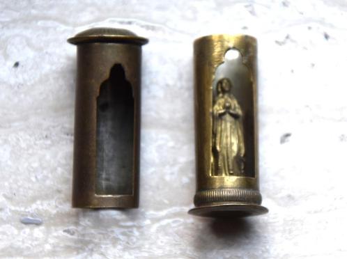 Maria OLV miniatuurschrijn, Antiek en Kunst, Antiek | Religieuze voorwerpen, Verzenden