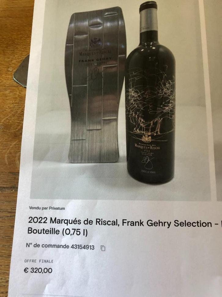 Marques de Riscal Frank Ghery 2022 Rioja, Verzamelen, Wijnen, Nieuw, Rode wijn, Spanje, Vol, Ophalen of Verzenden