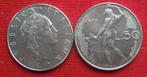 Muntstuk van 50 lire van 1977, Ophalen of Verzenden, Italië, Losse munt