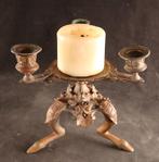 Antieke bronzen kandelaar, Antiek en Kunst, Ophalen of Verzenden