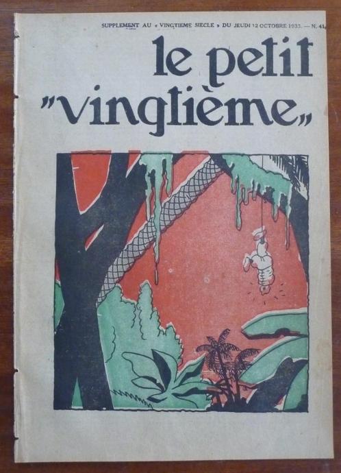 TINTIN – PETIT VINGTIEME – n41 du 12 OCTOBRE 1933 - CIGARES, Livres, BD, Utilisé, Une BD, Envoi