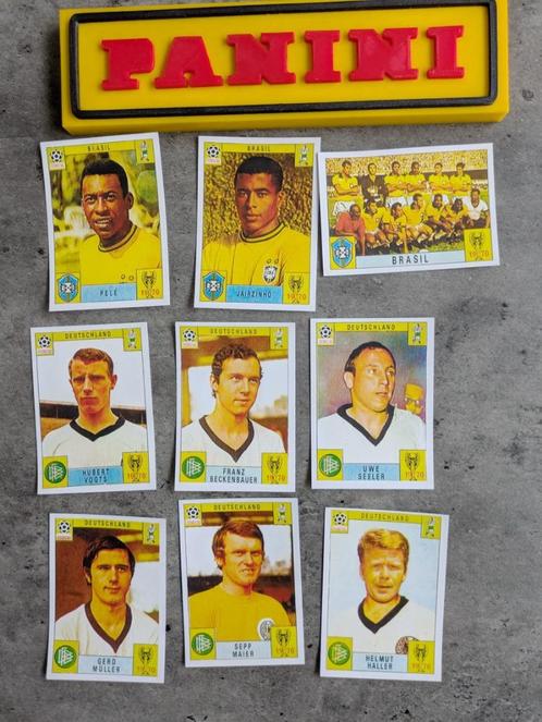 PANINI VOETBAL 9x WORLD CUP MEXICO 70 Pele Muller, Hobby en Vrije tijd, Stickers en Plaatjes, Nieuw, Verzenden