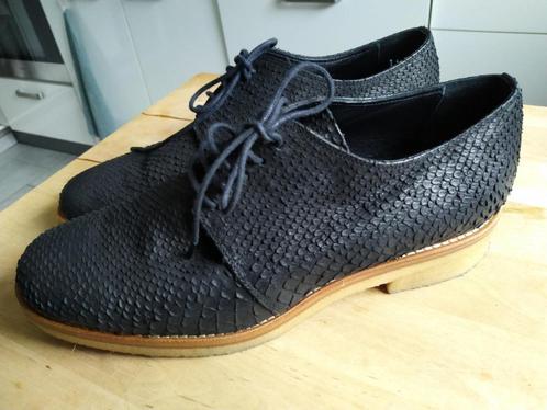 lederen schoenen - maat 40 - als nieuw, Kleding | Dames, Schoenen, Zo goed als nieuw, Instappers, Blauw, Ophalen
