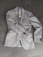 Blazer grijs H&M met linnen maat 44, Ophalen of Verzenden, Zo goed als nieuw, Maat 46 (S) of kleiner, Grijs