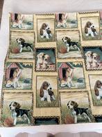 Zeer mooi Vintage gobelin tapijtje met honden motief, Ophalen of Verzenden, Zo goed als nieuw, Hond of Kat