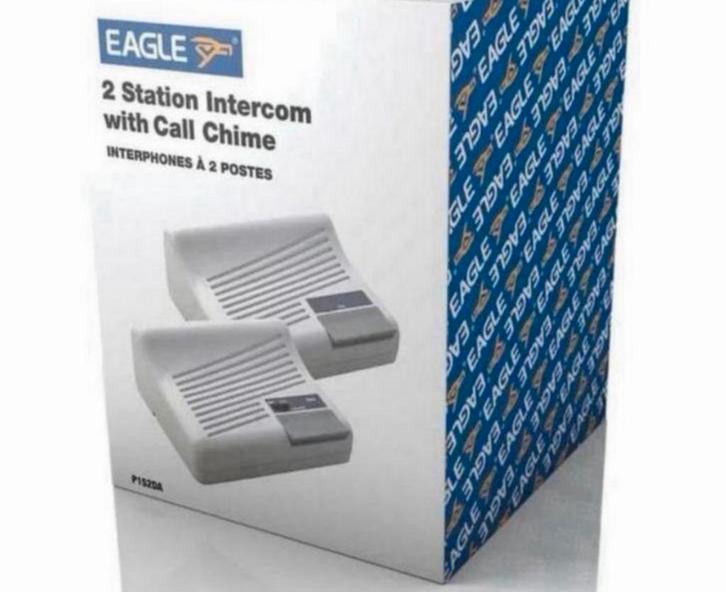 Sonnette d'interphone Eagle 2 pièces + de câbles 20 mètres, Maison & Meubles, Sonnettes, Neuf, Filaire, Fonction de conversation