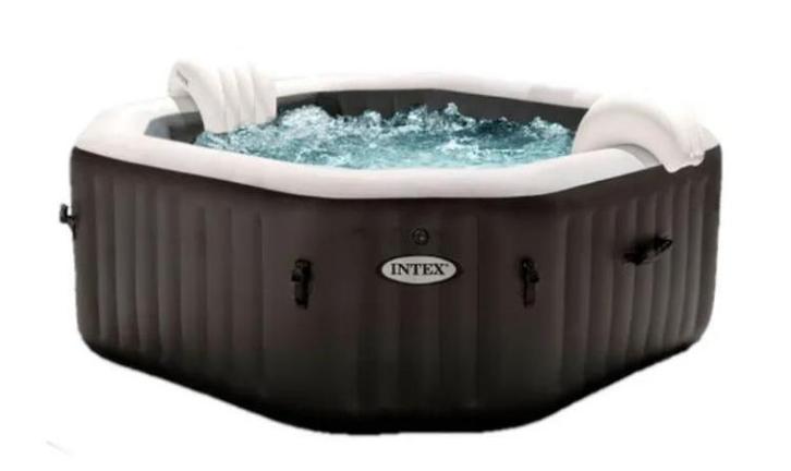 Intex PureSpa Jet & Bubble Deluxe opblaasbare spa 4 personen, Jardin & Terrasse, Bains à remous et Spas, Utilisé, Gonflable, Couverture