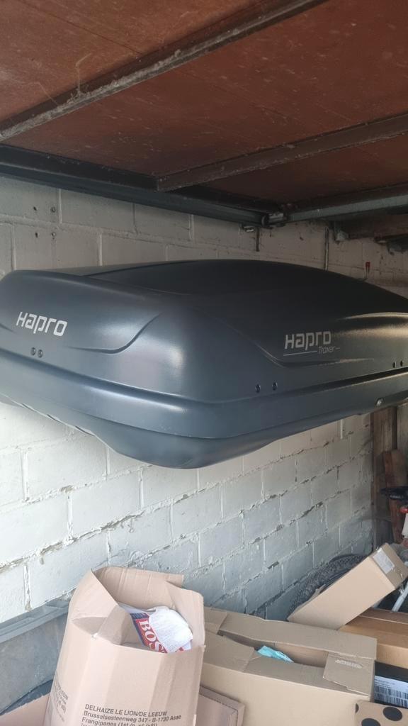 hapro taxer 6.6 dakkoffer te huur , gaat open langs 2 kanten, Auto diversen, Dakkoffers, Zo goed als nieuw, Ophalen of Verzenden