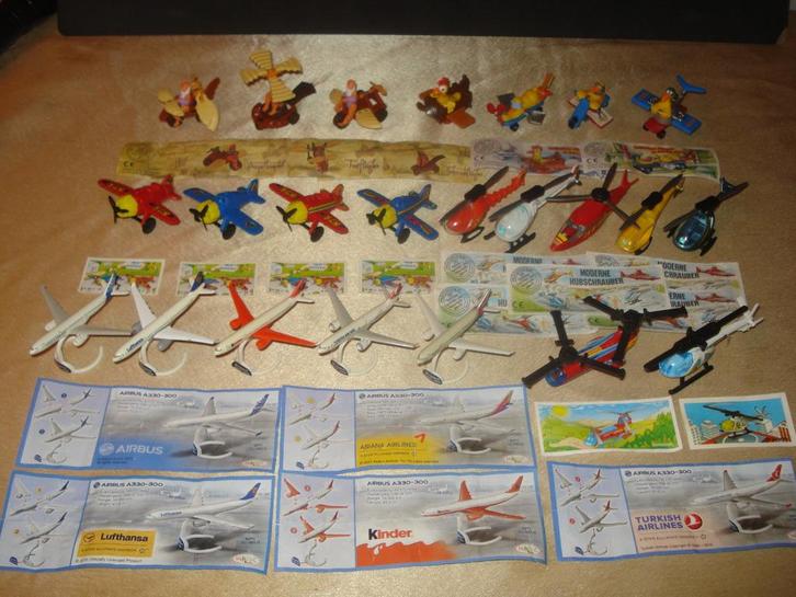 KINDER Lot d'Anciennes Séries Complètes Avions 1994 - 2017, Collections, Œufs à surprise, Comme neuf, Autres types, Enlèvement ou Envoi