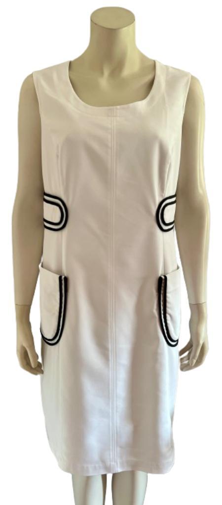 CAROLINE BISS jurk - 42 - Pre Loved, Kleding | Dames, Jurken, Zo goed als nieuw, Maat 42/44 (L), Wit, Knielengte, Verzenden