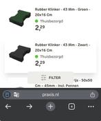 Carreaux de clinker en caoutchouc d'environ 20 m2, Jardin & Terrasse, Utilisé, Autres types, 10 m²² ou plus, Caoutchouc