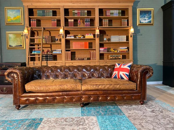 RUIME KEUZE IN ENGELSE CHESTERFIELD ZETELS, Maison & Meubles, Canapés | Repose-pieds & Poufs, Enlèvement ou Envoi