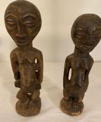 2 Afrikaanse beelden van de Luba-stam uit Congo in gesneden, Ophalen of Verzenden