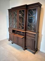 Antique Mahogany Display Cabinet with Secretaire Function, Ophalen