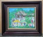 Willy BOSTEELS, op een zomers terras, Antiek en Kunst, Kunst | Schilderijen | Klassiek, Ophalen of Verzenden